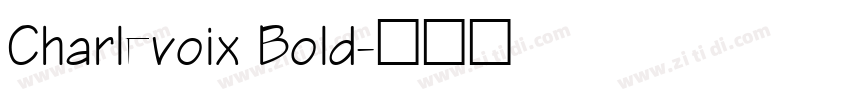 Charlevoix Bold字体转换